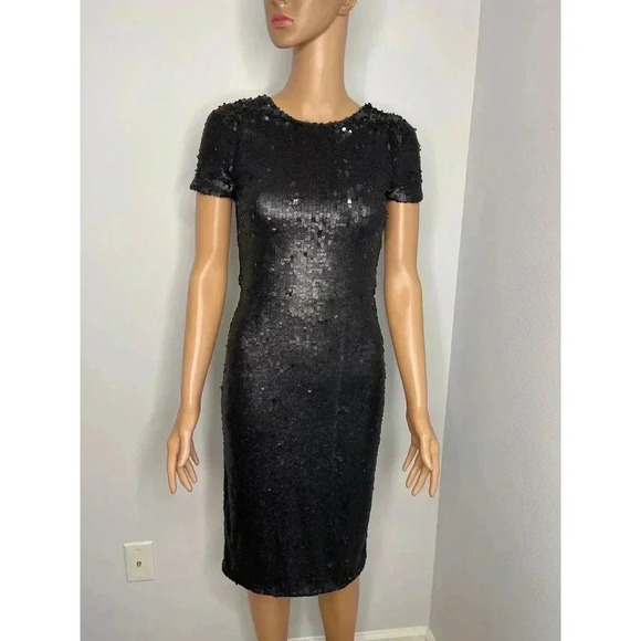 BCBGMAXAZRIA  Betty Black sequin cocktail Dress size XS NWOT - Picture 1 of 10